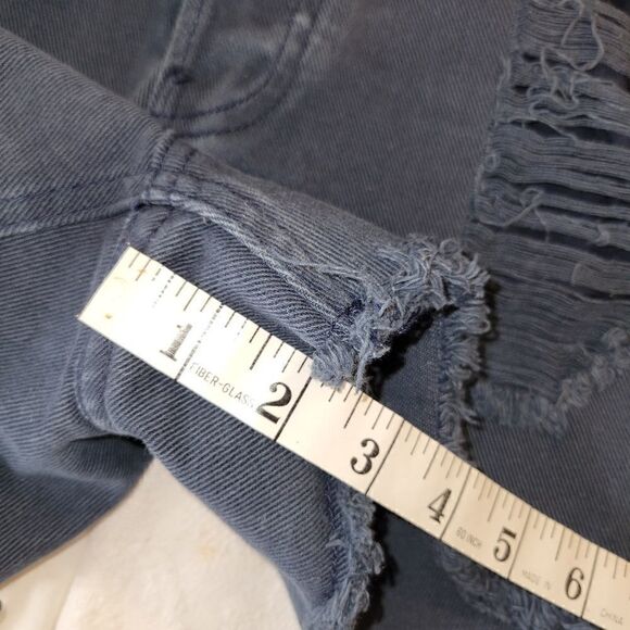 NWOT Mink Pink Slasher Flick Dark Blue Cutoff Jean Shorts S - Picture 12 of 12